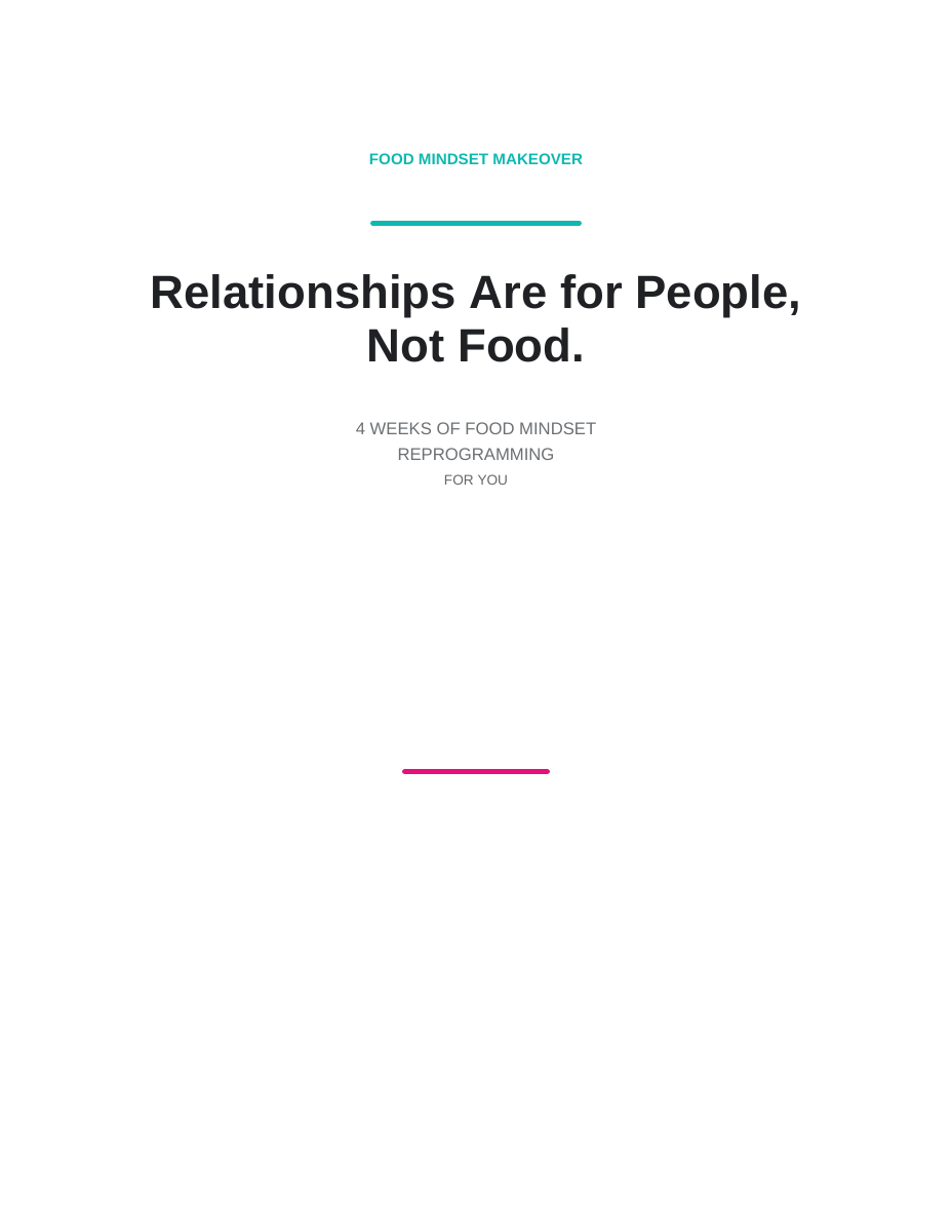 Cover of Relationships Are for People, Not Food workbook